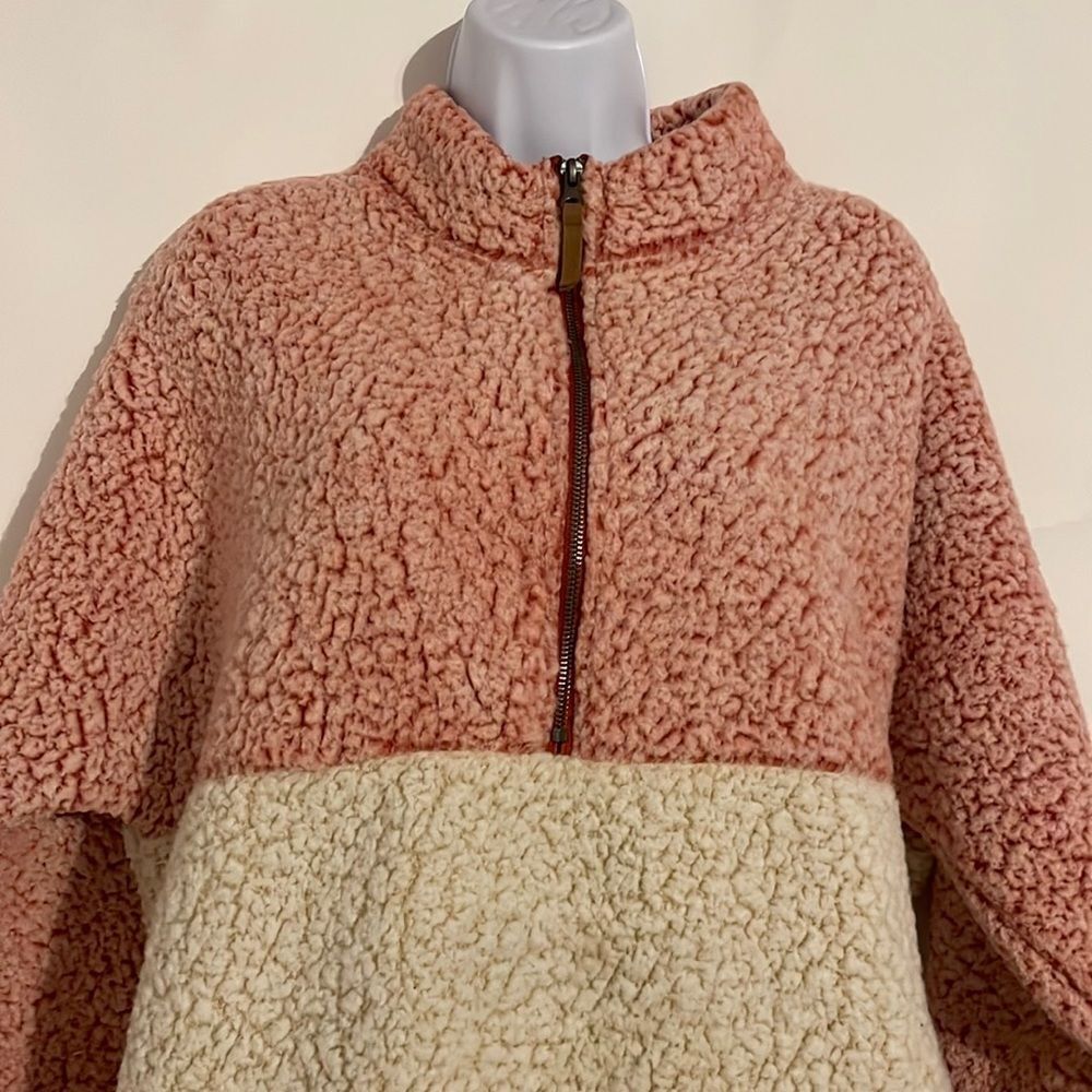 Time and Tru Pink and Cream Teddy Jacket